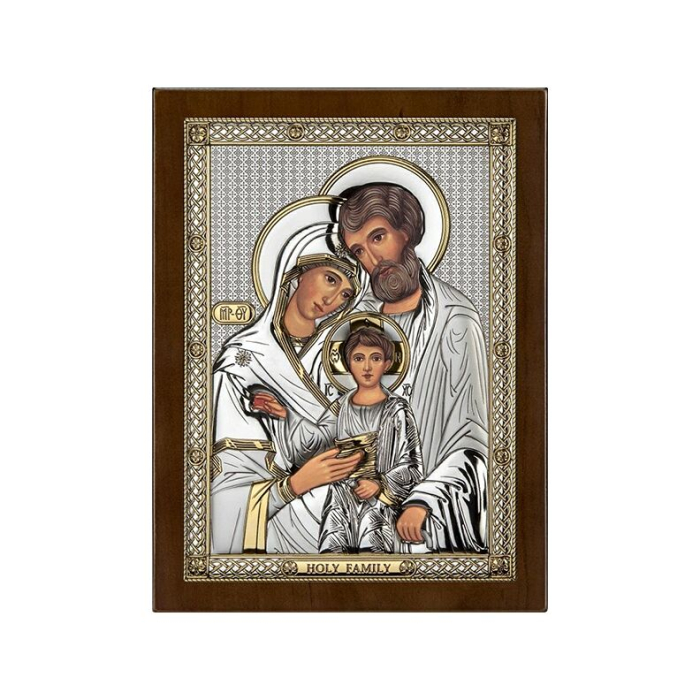 Ikone Heilige Familie - Silber veredelt Edle religiöse Geschenkidee Beltrami