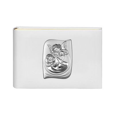 Fotoalbum mit Schutzengel aus Silber Edles Erinnerungsalbum für Taufe; Hersteller: Beltrami