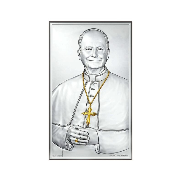 Silberbild Papst Leo XIV Religiöses Geschenk Valenti & Co