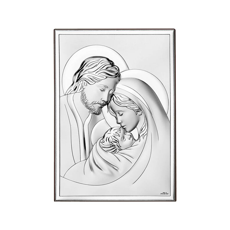 Silberbild Heilige Familie Erinnerung zur Hochzeit oder zum Hochzeitstag Valenti & Co