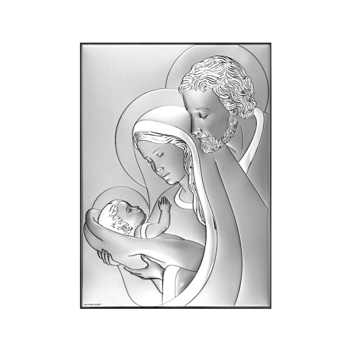 Silberbild zur Hochzeit Heilige Familie Beltrami
