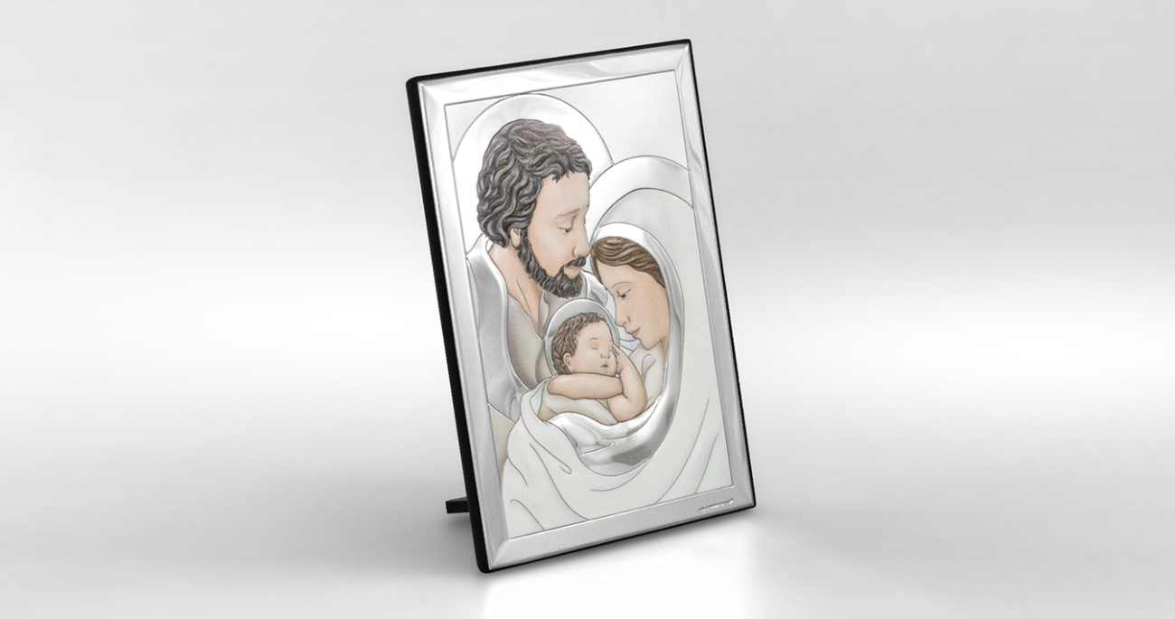 Silberbild Heilige Familie Geschenk zur Hochzeit Beltrami