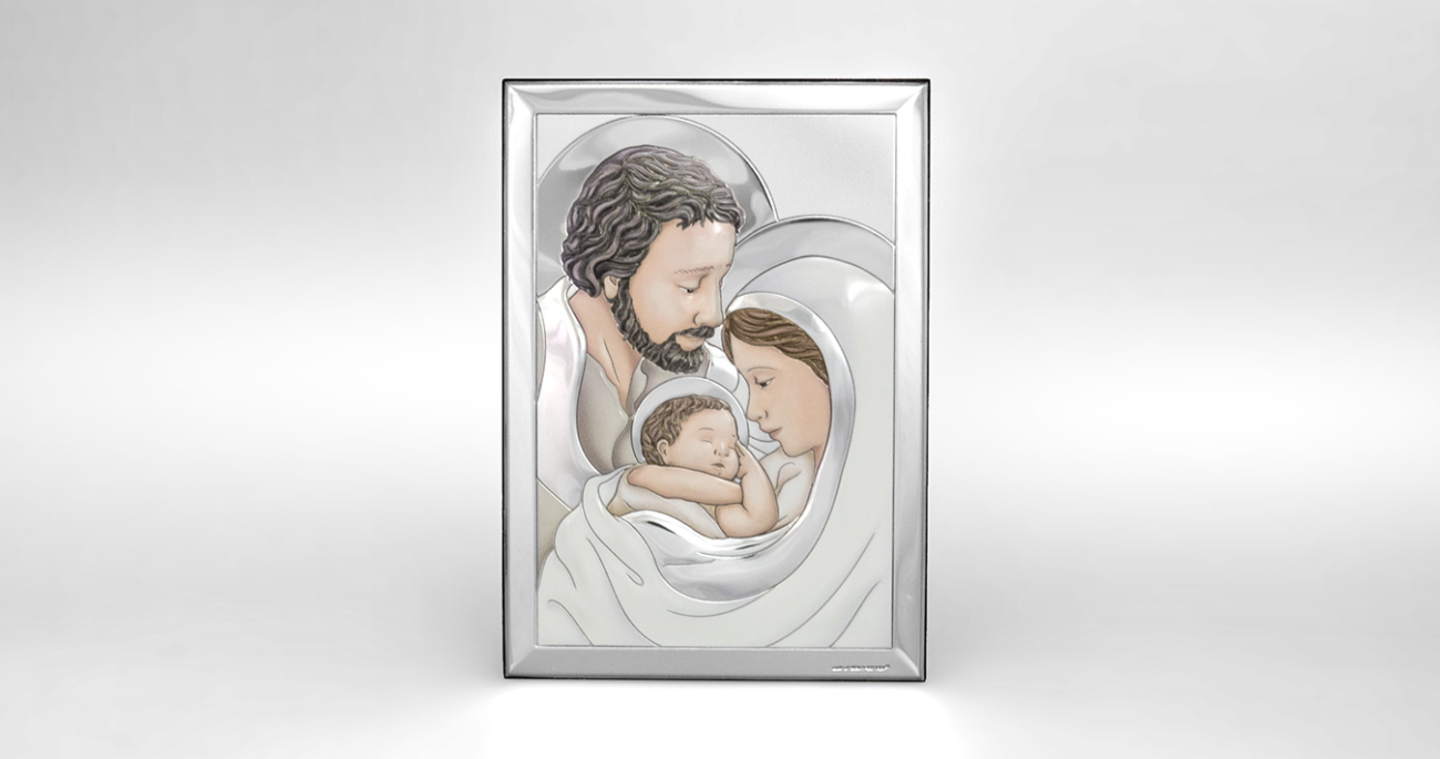 Silberbild Heilige Familie Geschenk zur Hochzeit Beltrami