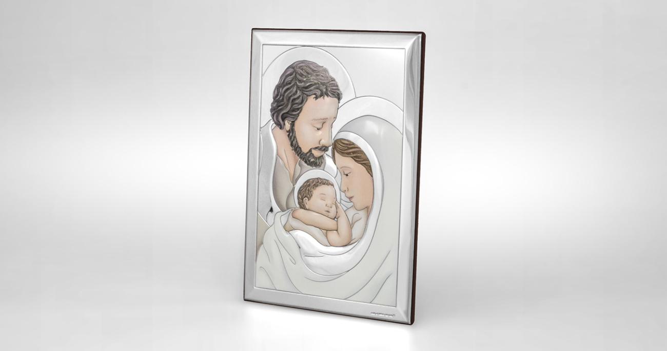 Silberbild Heilige Familie Geschenk zur Hochzeit Beltrami