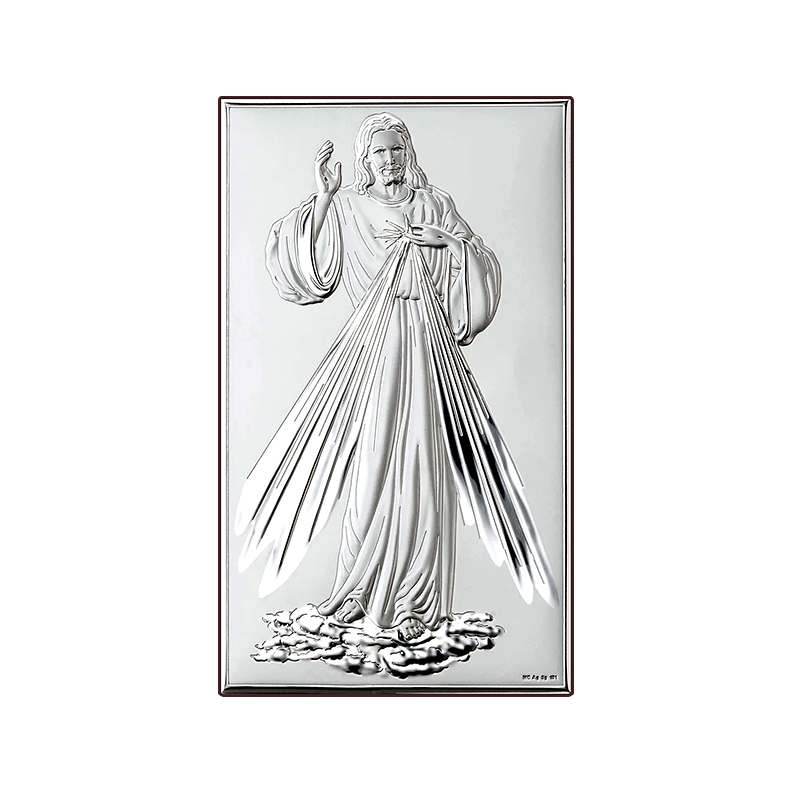 Versilbertes Bild Jesus Christus Zur Erstkommunion und Firmung Valenti & Co