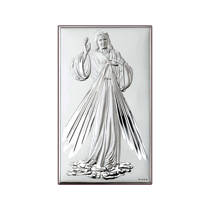 Versilbertes Bild Jesus Christus Zur Erstkommunion und Firmung Valenti & Co