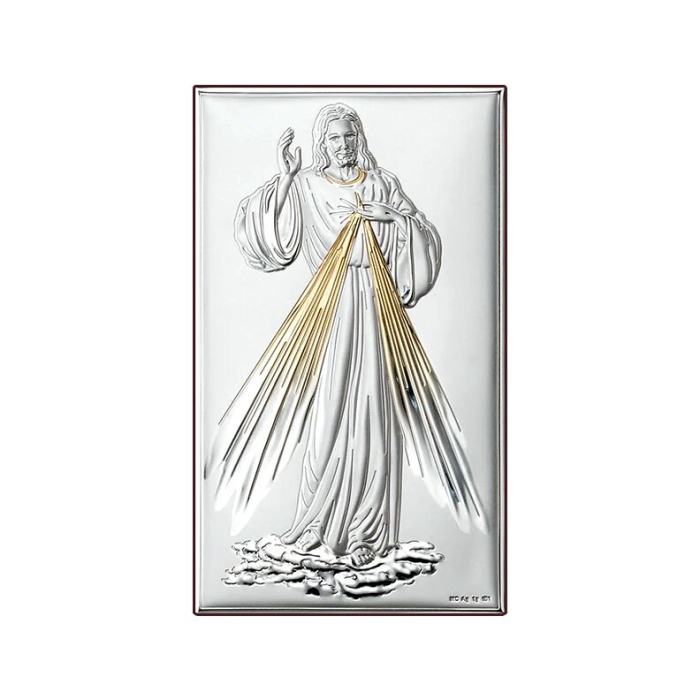 Versilbertes Bild Jesus Christus Zur Erstkommunion und Firmung Valenti & Co