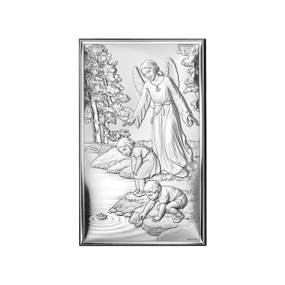 Schutzengel über Kind zur Taufe und Erstkommunion; Hersteller: Valenti & Co