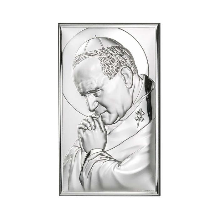 Papst Johannes Paul Versilbertes Bild Valenti & Co