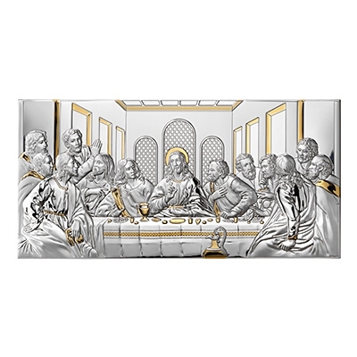 Letzte Abendmahl Silbernes Bild; Hersteller: Valenti & Co