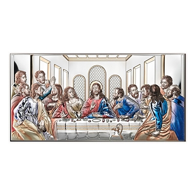 Letzte Abendmahl Versilbertes Bild; Hersteller: Valenti & Co